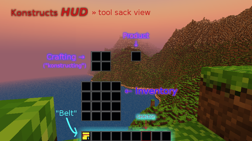 Tool sack in HUD